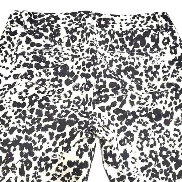 J. Crew Favorite Fit Snow Leopard Print Trendy Casual Ankle Pants - Picture 8 of 12